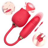 France Rose Series 2 All-in-one Rechargeable 10 Function Powerful Vibrating and Sucking Rose Vibrato