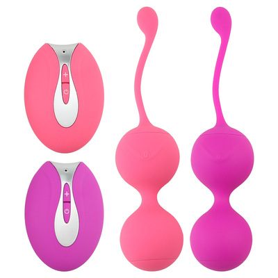 Remote Control Rechargeable Dual Motors Vibrating Kegel Balls Sex Toy for Women