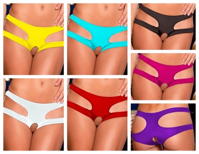 Plus Size Double strappy Crotchless Panties for Women