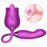 France Rose Series 5 All-in-one Rechargeable 10 Function Powerful Digging, Vibrating and Flickering