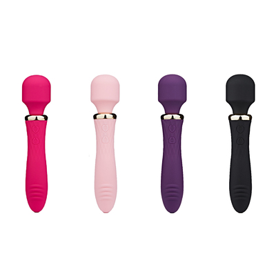 10 Function Extra Powerful Double Ends Silicone Wand Vibrator Sex Toy for Women