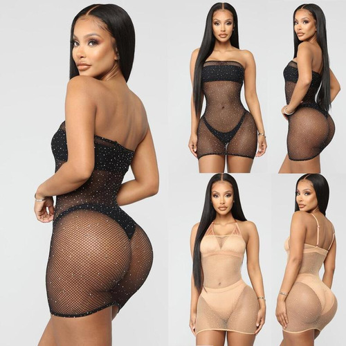 Lace Bra and Panty Bodystocking Set for Women