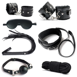 Black Beginner's Dream Bondage Kit Sex Toys (7 Pieces)