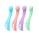 10 Patterns Rechargeable Stimulating Clit and G-Spot Silicone Curved Finger Vibrator