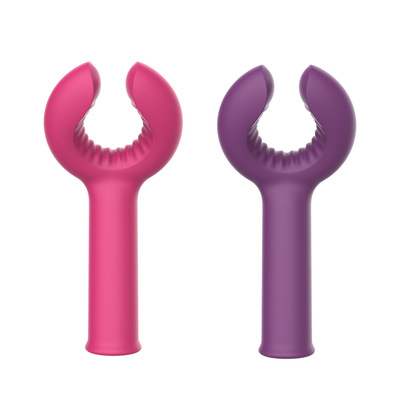 Rechargeable Slimline Vibrator with Y-Shaped Vibrating Cock Ring Sex Toy for Couple &Women &Men