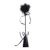 Cool Leather Spanking Paddle with Feather Tickler