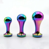 Crazy Mushroom Jewelled Round Metal Base Butt Plug Anal Toy for Adult