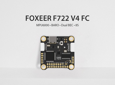 Foxeer F722 V4 MPU6000 FC 8S Dual BEC Barometer X8 Flight Controller