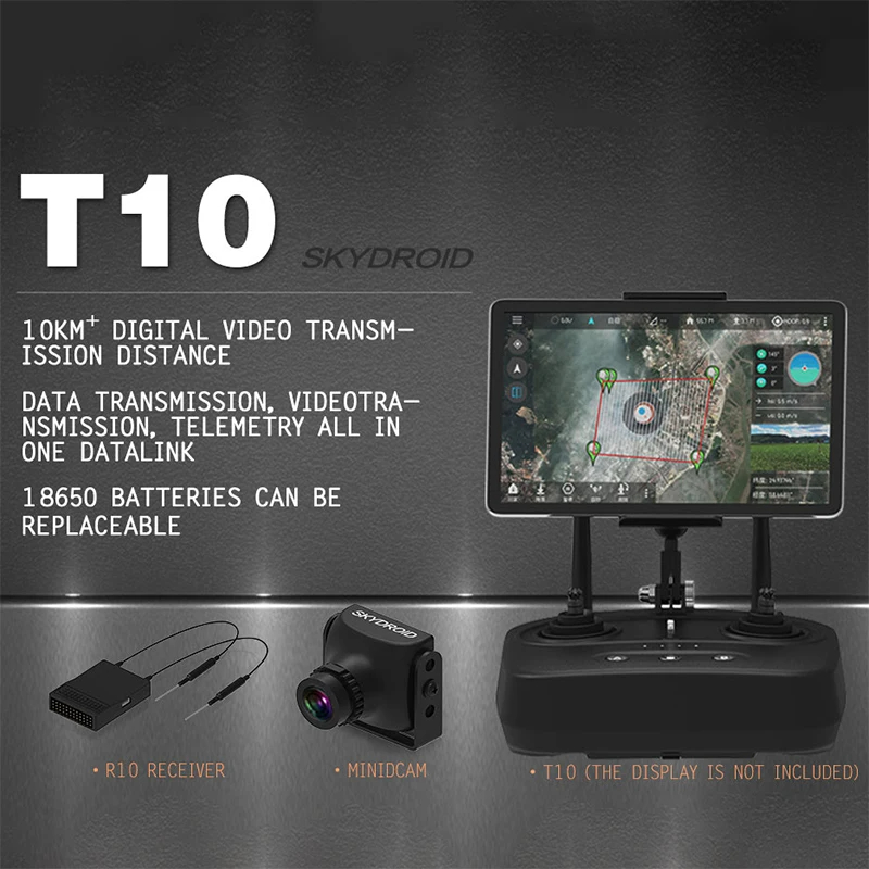 Skydroid T10 Remote Control Mini Camera /L DCAM 10km Digital Map ...
