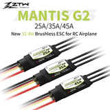 ZTW Mantis G2 25A/35A/45A 32-Bit 2-6S Built-in 5V/6V/7.4V SBEC 4A ESC For RC Airplane Fixed-wing