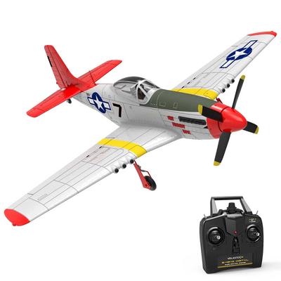 VOLANTEXRC P51 Mustang 2.4G 5CH Remote Control Warbird 750MM Red With One Key U-Turn Function RTF