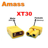Amass XT30 2mm Antiskid Plug Connector Male+Female