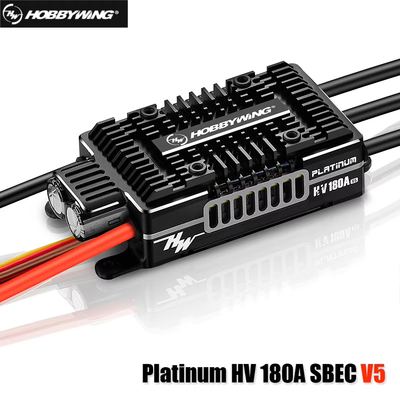 HobbyWing Platinum HV 180A V5 6-14S ESC High Voltage ESC for 550-700 Class Electric Helicopter or Fi