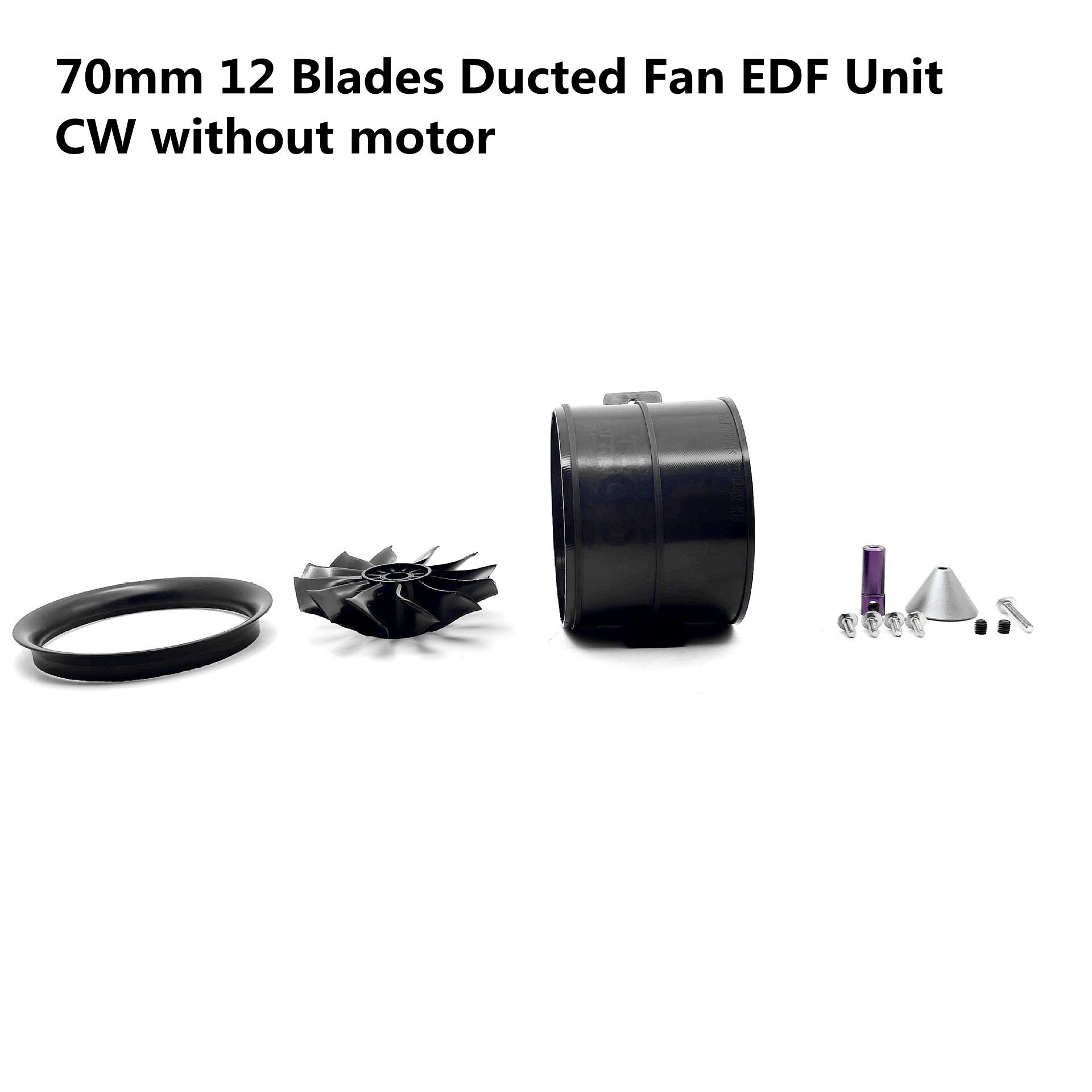 70mm 12 Blades Ducted Fan EDF Unit CW CCW With QX Motor 6S QF3027 ...