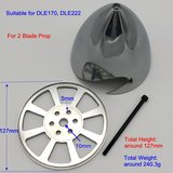 127mm 5inch Aluminum Alloy Spinner for 2/3/4 blade prop DLE170, DLE222 Gas Engine RC Airplanes
