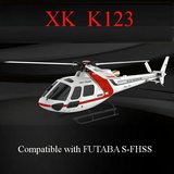 XK K123 6CH Brushless AS350 3D6G System RC Helicopter RTF