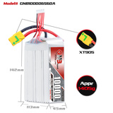 GNB 10000mAh 6S2P 22.2V 60C RC LiPo Battery XT90S Anti Spark