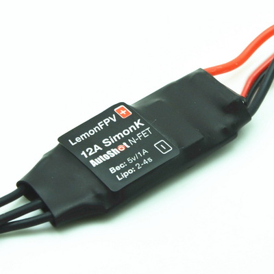 LemonFPV 2-4S lipo 12A SimonK ESC with 5V/1A (N-FET)