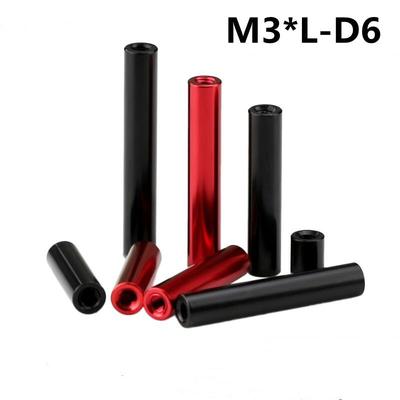 Aluminum spacer column M3*L-D6 Length:6-65mm aluminum standoffs round spacers