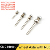 Steel Axles with Stop Nuts Dia 3/4/5/MM Landing Gear Assembly M5/M6/M8 Thread Spares Airplane Wheel