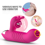 Intelligent Warming Double Flickering Tongues Rabbit Vibrator with Clit Suction Sex Toys for Women