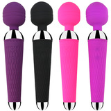 Premium Silicone Rechargeable G-Spot Stimulating Wand Vibrator Sex Toy for Women