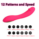 Powerful 12 Function Medical Silicone Dildo Vibrator Sex Toy for Women