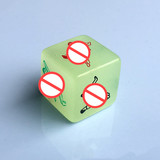 Shiny Green Parallelepiped Sex Position Dice for Couples