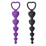 Medical Silicone Anal Beads with Heart-shaped Loop