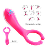 Powerful Silicone Slimline Dildo Vibrator with Y shaped Cock Ring Sex Toy for Couple&Women&Men