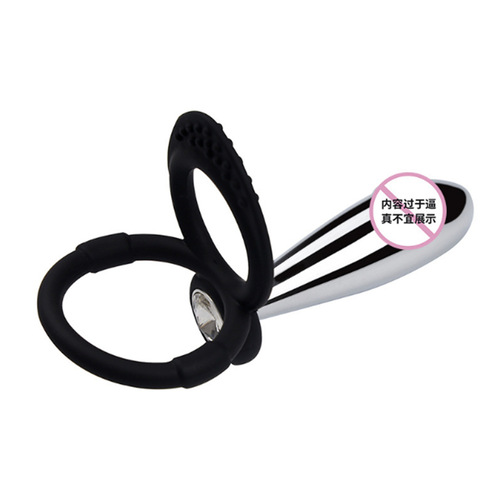 Aluminum Alloy Dildo Butt Plug Anal Toy with Cock and Ball Rings or Suction Cup for Adult