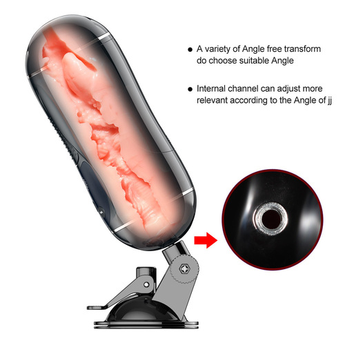 Blow Job Master Double Ended Rechargeable Real Feel Vibrating Suction Male Masturbator with Suction