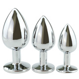 Lovely Jeweled Metal Butt Plug 9.5cm 8.2cm 7cm Sex Toys for Men