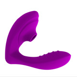 10 Functions Rechargeable Silicone Suction Vibrator with G-Spot Stimulating Sex Toy for Women