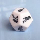 White Dodecahedron Sex Position Dice for Couples(1 Count)