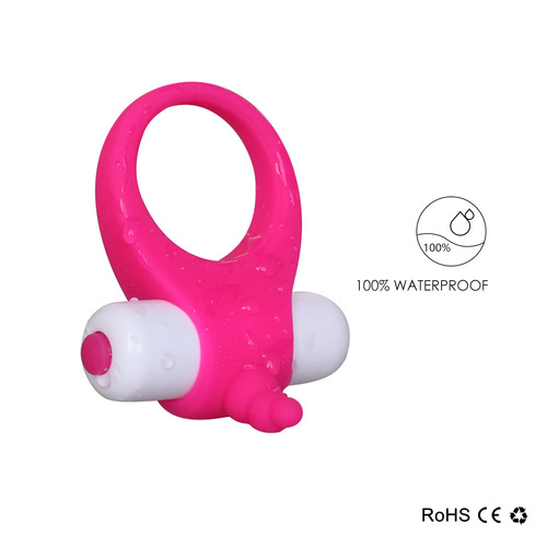 Super Powerful Medical Silicone Vibrating Cock Ring with Stimulating Clit and G-Spot Function Sex To