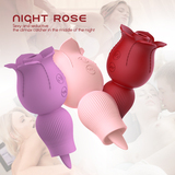 Night Rose Series 2 Rechargeable Flickering Tongue and Clitoral Stimulator Sex Toy for Women