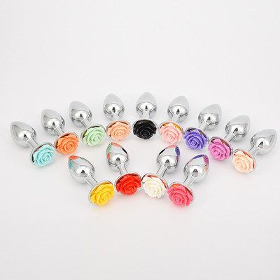 Full Bloom Base Metal Butt Plug Anal Toy for Adult
