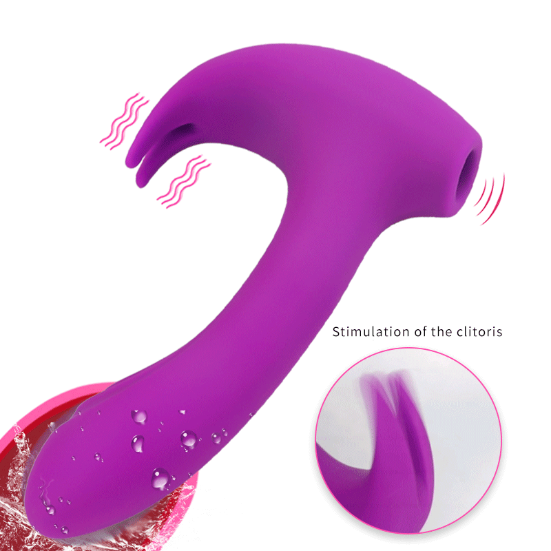 12 Patterns Powerful Dildo Vibrator with Dually Stimulating Clitoris & Sucking Clitoris Sex Toy