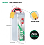 GNB 7200mah 6S2P 22.2V 70C Lipo Battery