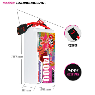 GNB 14000mAh 8S 29.6V 70C Lipo Battery Drone Quadcopter UAV Aircraft